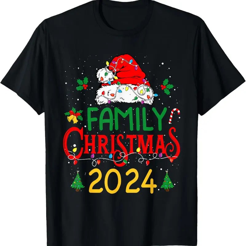 100% Cotton Family 2024 Christmas Matching Outfits Team Santa Elf Squad T-Shirt Hoodie Sweatshirt | PrintMintTees.com