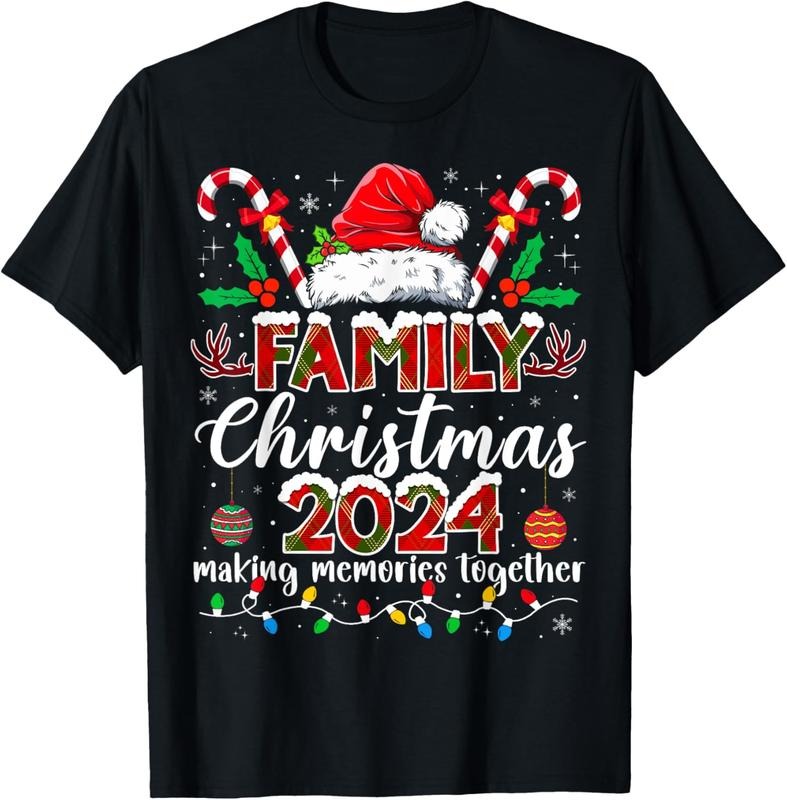 100% Cotton Family 2024 Matching Squad Santa Elf Funny Xmas T-Shirts, Hoodie, Sweatshirt
