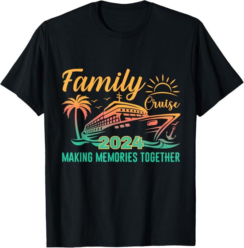 100% Cotton Family Cruise 2024 Making Memories Together Vacation Boat T-Shirt Hoodie Sweatshirt | PrintMintTees.com