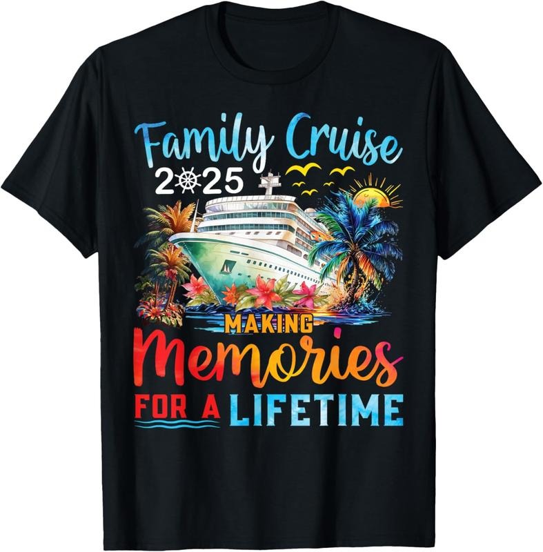 100% Cotton Family Cruise 2025 Family Matching Group Vacation Summer T-Shirt Hoodie, Sweatshirt | PrintMintTees.com
