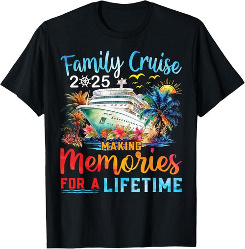 100% Cotton Family Cruise 2025 Family Matching Group Vacation Summer T-Shirt Hoodie, Sweatshirt | PrintMintTees.com