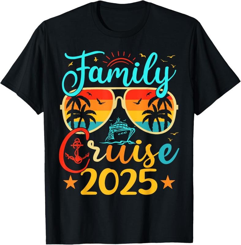 100% Cotton Family Cruise 2025 Summer Vacation Matching Family Cruise T-Shirt Hoodie Sweatshirt | PrintMintTees.com