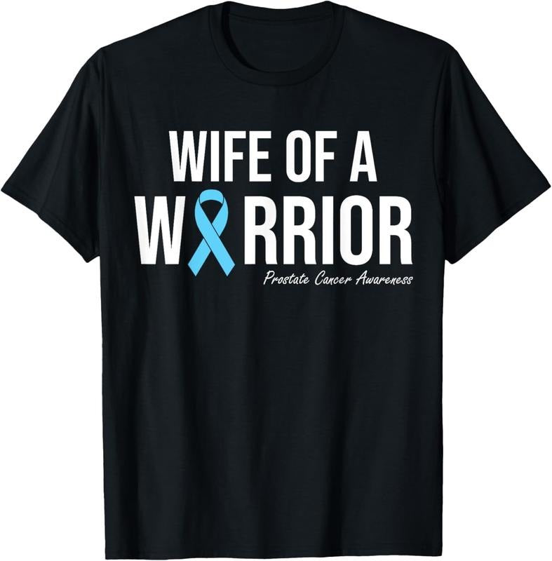 100% Cotton Family Prostate Cancer Awareness Light Blue Wife Warrior Shirt Hoodie Sweatshirt