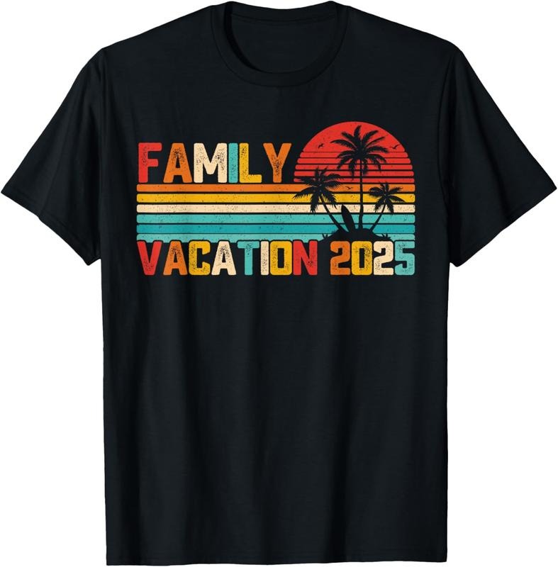 100% Cotton Family Vacation 2025 Beach Matching Summer Vacation T-Shirt Hoodie Sweatshirt | PrintMintTees.com