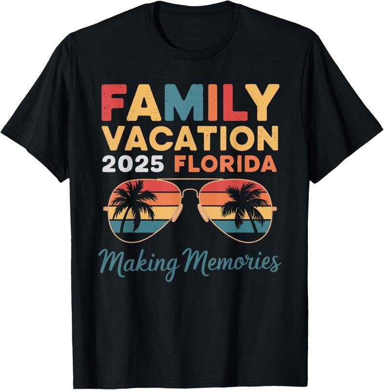 100% Cotton Family Vacation 2025 Florida Making Memories Beach Trip 2025 T-Shirt Hoodie Sweatshirt | PrintMintTees.com