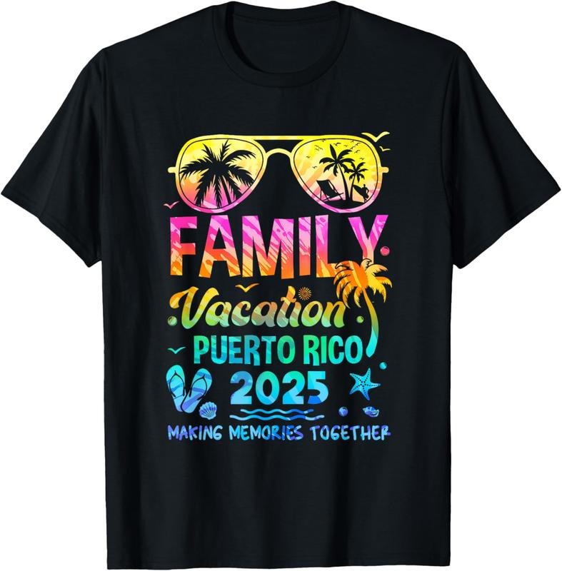 100% Cotton Family Vacation 2025 Puerto Rico Matching Memories Together T-Shirt Hoodie, Sweatshirt | PrintMintTees.com