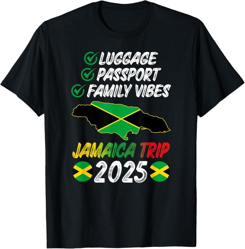100% Cotton Family Vibes Jamaica Family Trip 2025 Jamaica Vacation T-Shirt Hoodie, Sweatshirt | PrintMintTees.com