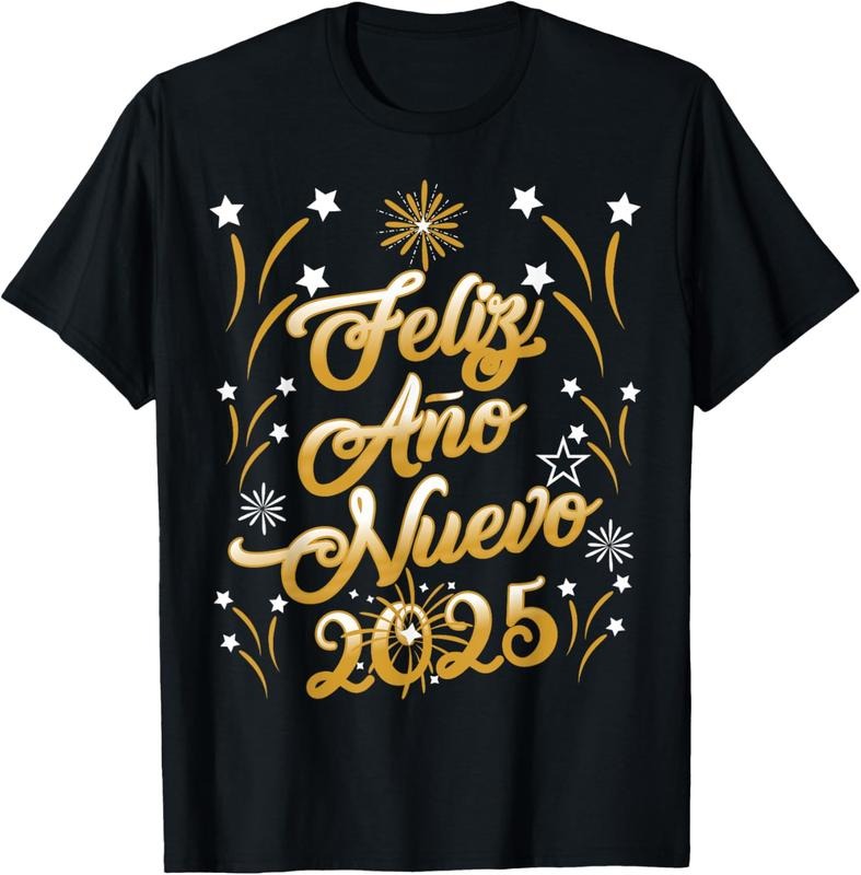 100% Cotton Feliz año nuevo 2025 Happy New Year Spanish Mexican Latin T-Shirt Hoodie Sweatshirt | PrintMintTees.com