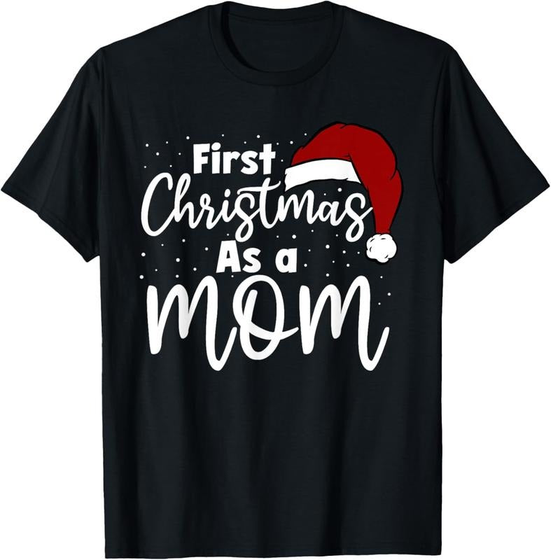 100% Cotton First As Mom Family Matching New Mommy Xmas T-Shirts, Hoodie, Sweatshirt