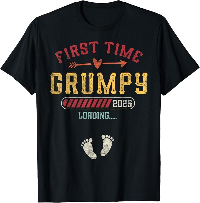 100% Cotton First Time Grumpy Loading Promoted to Grumpy est. 2025 T-Shirt Hoodie Sweatshirt | PrintMintTees.com