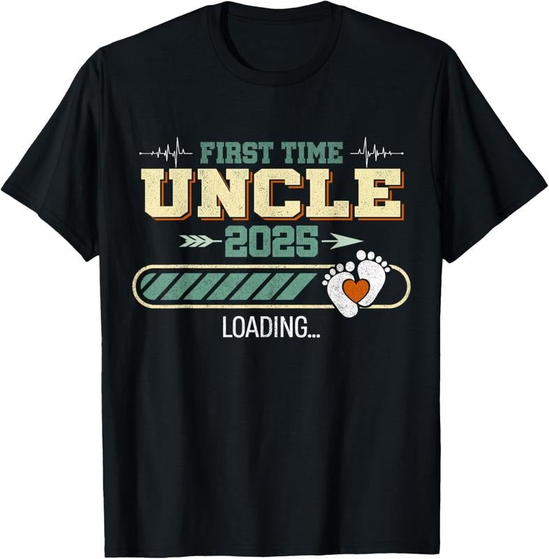 100% Cotton First Time Uncle 2025 Loading T-Shirts, Hoodie, Sweatshirt