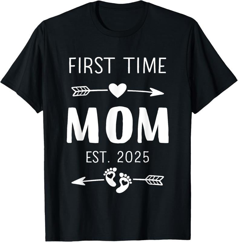 100% Cotton First time mom 2025 for pregnancy announcement T-Shirt Hoodie, Sweatshirt | PrintMintTees.com