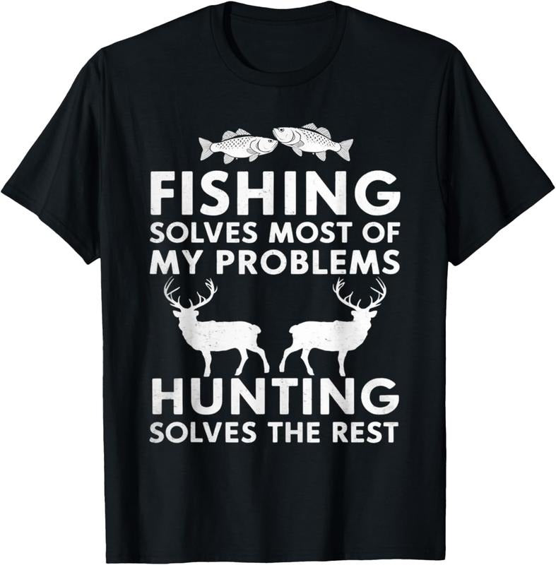 100% Cotton Fishing And Hunting Gifts Fathers Day Humor Hunter Cool Tee T-Shirt Hoodie Sweatshirt | PrintMintTees.com