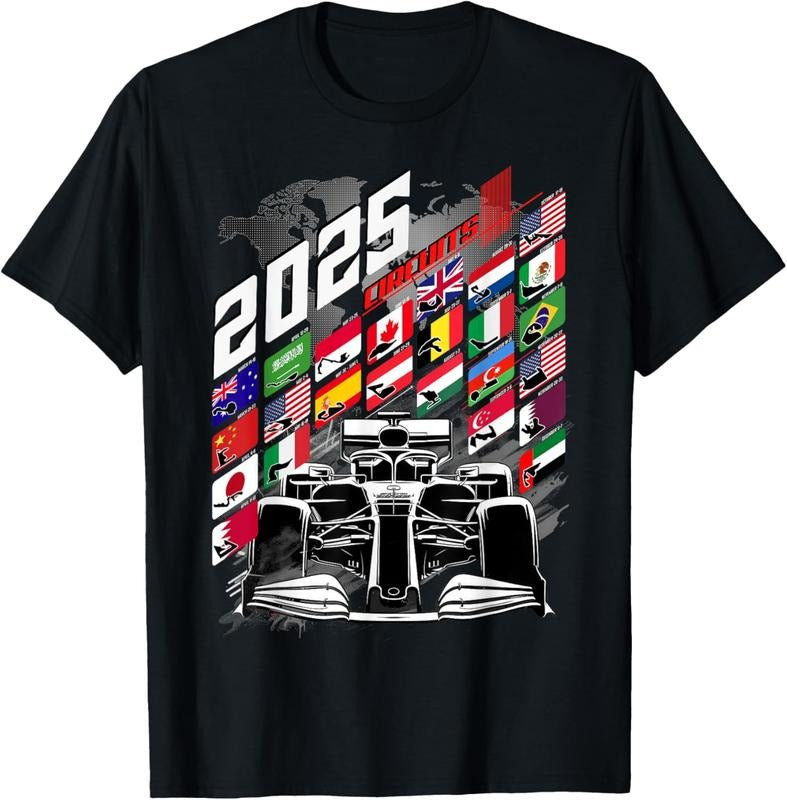 100% Cotton Formula Racing Circuit Schedule Gear 2025 Grand Prix Places T-Shirt Hoodie Sweatshirt | PrintMintTees.com