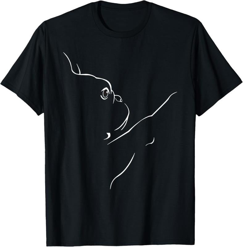 100% Cotton French Bulldog Illustration Line Art Bulldog Lovers T-Shirt Hoodie, Sweatshirt | PrintMintTees.com