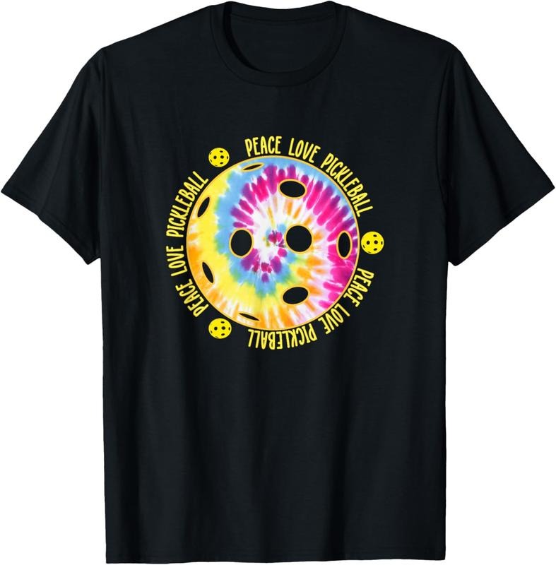 100% Cotton Fun Pickleball Shirt Peace Love Pickleball Tie Dye T-Shirts, Hoodie, Sweatshirt