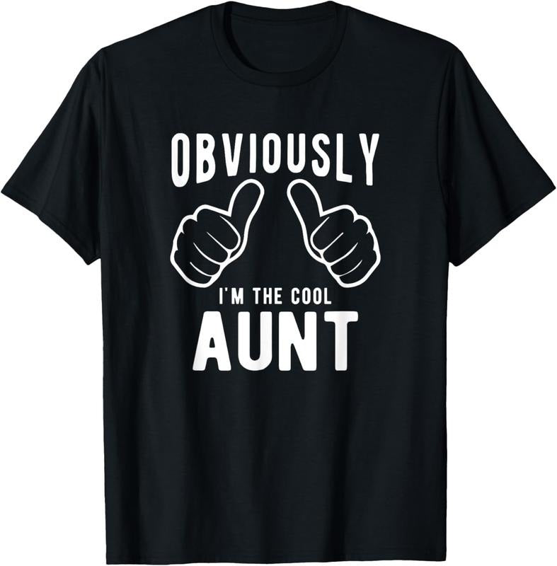 100% Cotton Funny Aunt Gifts From Niece Nephew, Obviously Cool Aunt T-Shirt Hoodie, Sweatshirt | PrintMintTees.com