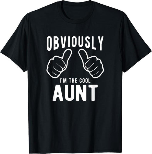 100% Cotton Funny Aunt Gifts From Niece Nephew, Obviously Cool Aunt T-Shirt Hoodie, Sweatshirt | PrintMintTees.com