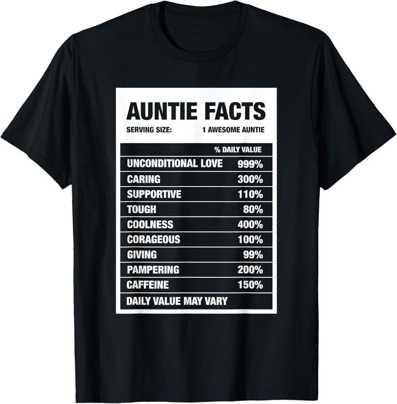 100% Cotton Funny Auntie Nephew Niece Aunt Week Auntie Facts T-Shirts, Hoodie, Sweatshirt