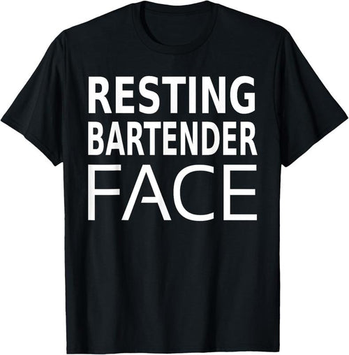 100% Cotton Funny Bartending Resting Bartender Face Gifts For Men Women T-Shirt Hoodie Sweatshirt | PrintMintTees.com