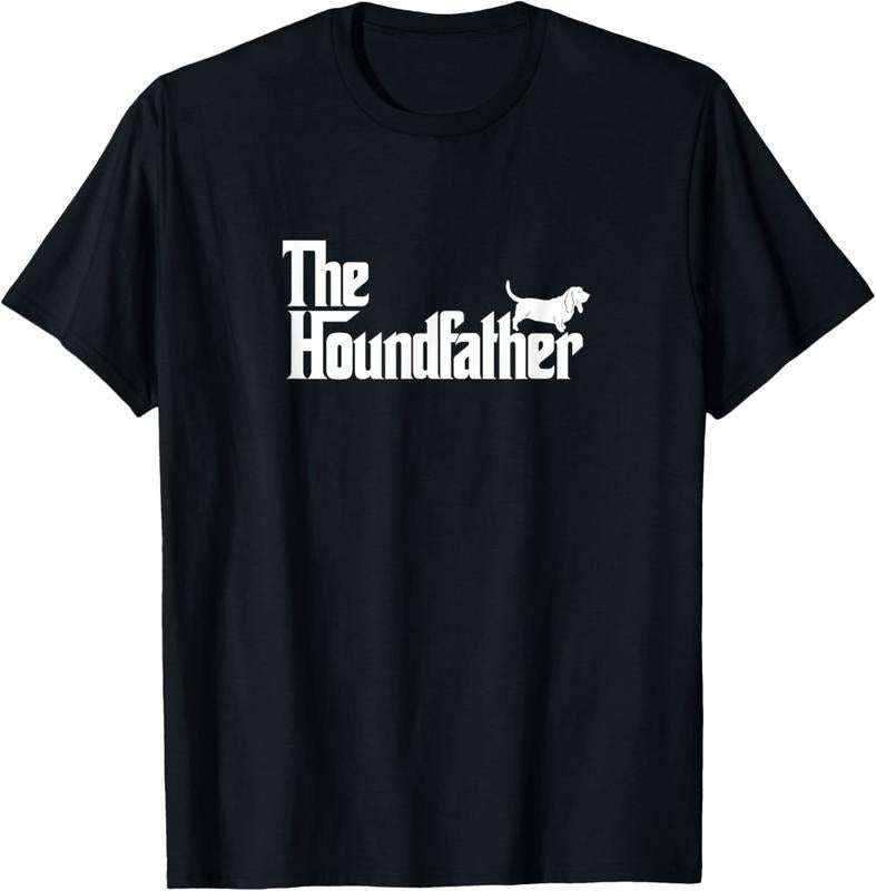 100% Cotton Funny Basset Hound Father Dog Shirt Houndfather T-Shirts, Hoodie, Sweatshirt