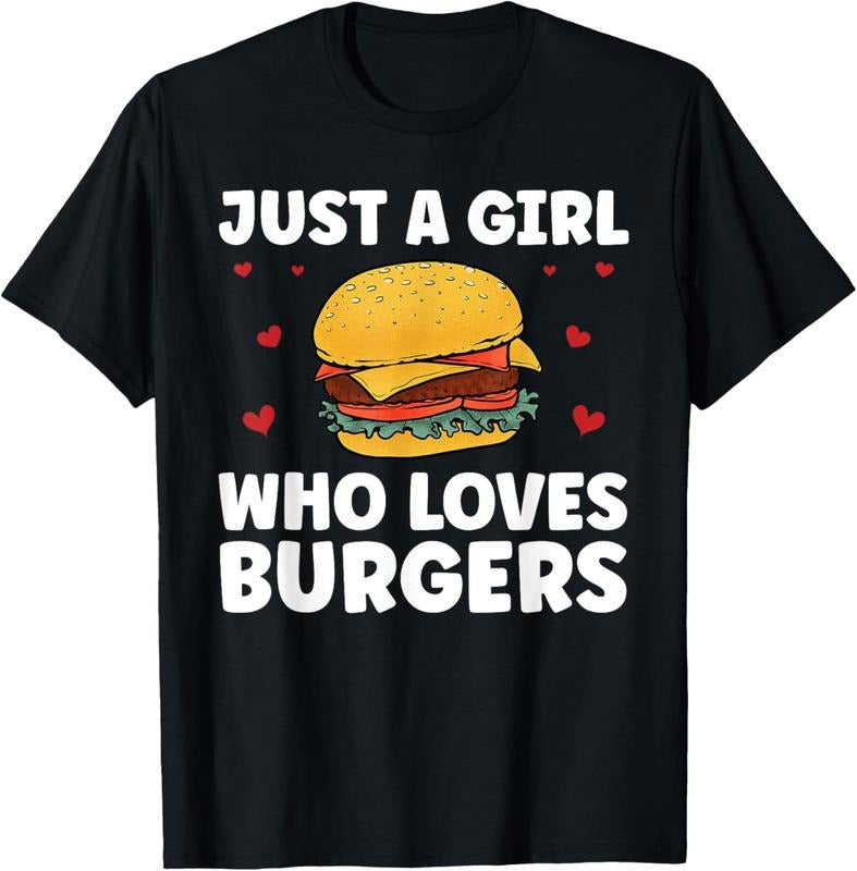 100% Cotton Funny Burger Art For Girl Women Hamburger Cheeseburger Lover T-Shirt Hoodie Sweatshirt | PrintMintTees.com