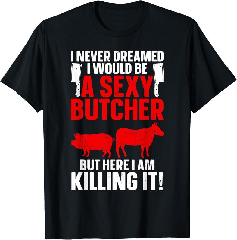 100% Cotton Funny Butcher Design For Men Women Butchery Meat Butcher T-Shirt Hoodie, Sweatshirt | PrintMintTees.com