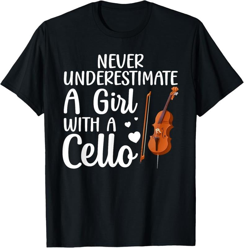 100% Cotton Funny Cello Art For Girls Women Youth Cello Players T-Shirt Hoodie, Sweatshirt | PrintMintTees.com