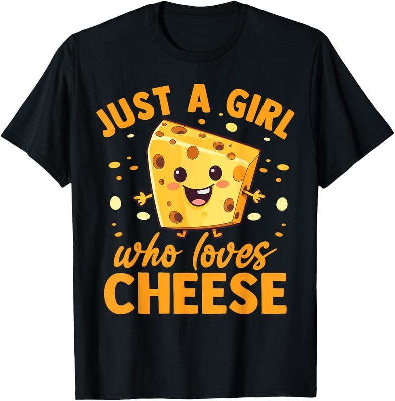 100% Cotton Funny Cheese Lover Girls Women Just A Girl Who Loves Cheese T-Shirt Hoodie Sweatshirt | PrintMintTees.com