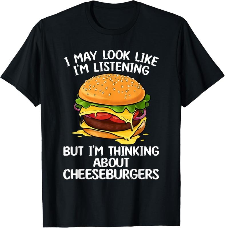 100% Cotton Funny Cheeseburger Burger Lovers T-Shirts, Hoodie, Sweatshirt