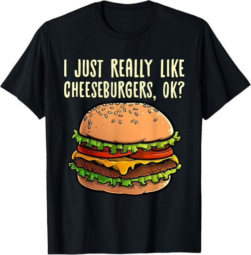 100% Cotton Funny Cheeseburger Hamburger Design Burger Lover Men Women T-Shirt Hoodie, Sweatshirt | PrintMintTees.com