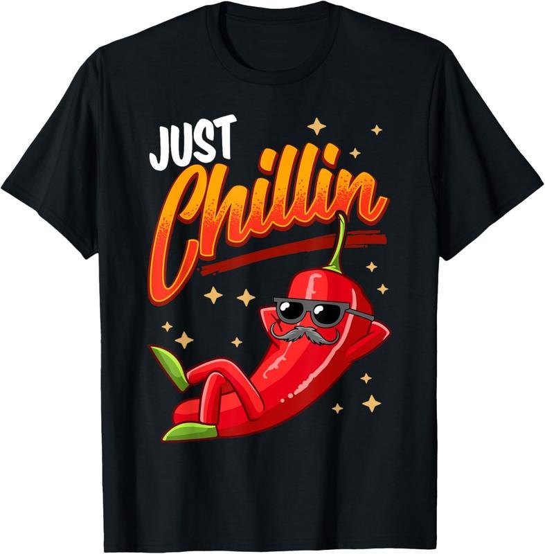 100% Cotton Funny Chilli Hot Pepper Just Chillin Sauce Jalapeno Mexican T-Shirt Hoodie Sweatshirt | PrintMintTees.com