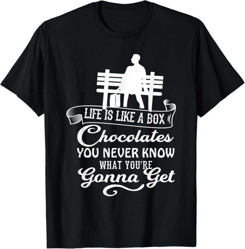 100% Cotton Funny Chocolate Day Tshirt Life Is Like A Box Of Chocolates T-Shirt Hoodie Sweatshirt | PrintMintTees.com