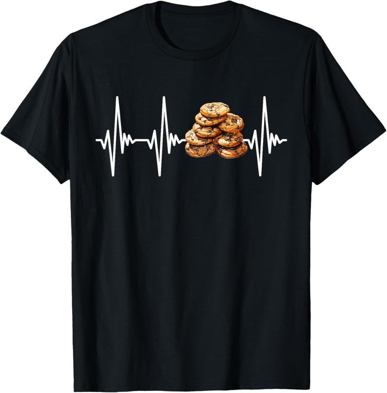 100% Cotton Funny Cookie Heartbeat Cookie Lovers T-Shirts, Hoodie, Sweatshirt
