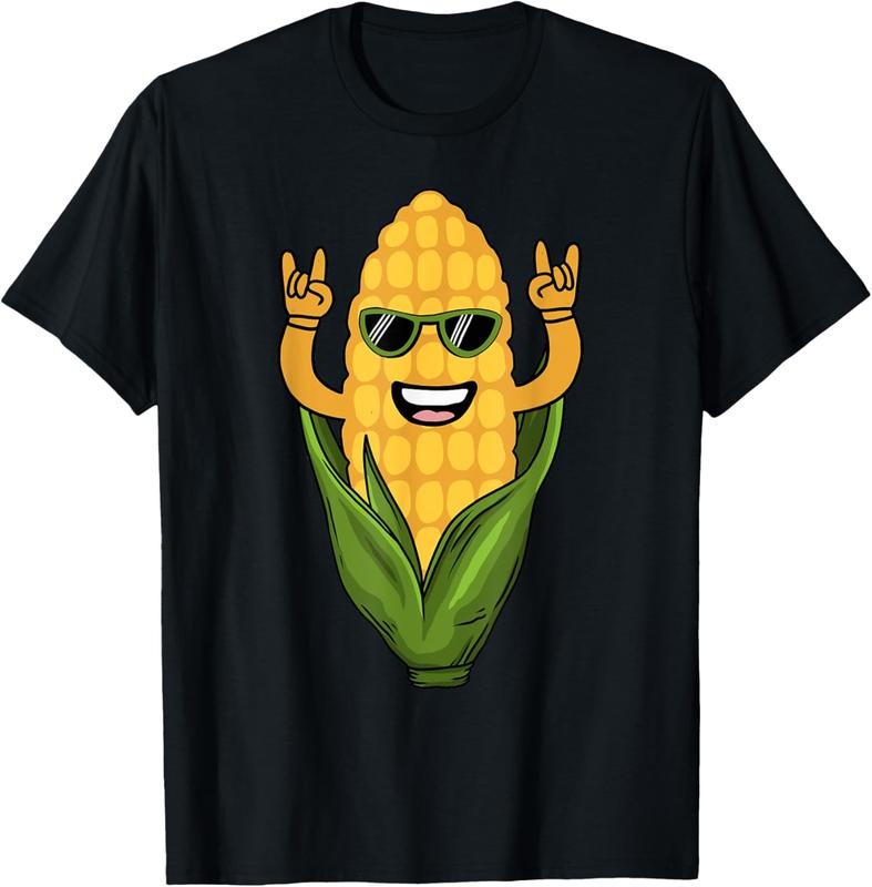 100% Cotton Funny Corn Design For Men Women Sweet Corn On The Cob Lovers T-Shirt Hoodie Sweatshirt | PrintMintTees.com