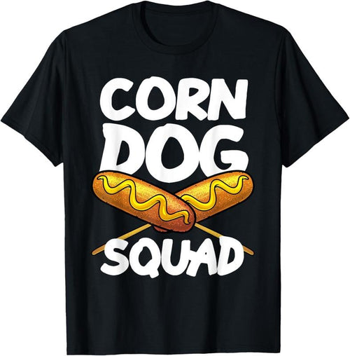 100% Cotton Funny Corn Dog Squad Men Women  Hot Dog Sausage Crew T-Shirt Hoodie Sweatshirt | PrintMintTees.com