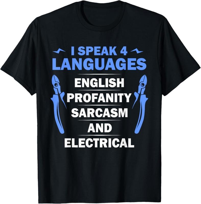 100% Cotton Funny Electrician Art Men Women Electrical Engineer Humor T-Shirt Hoodie Sweatshirt | PrintMintTees.com