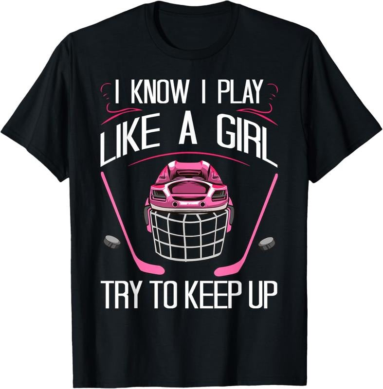 100% Cotton Funny Girls Hockey Designs For Women Field Hockey Novelty T-Shirt Hoodie, Sweatshirt | PrintMintTees.com