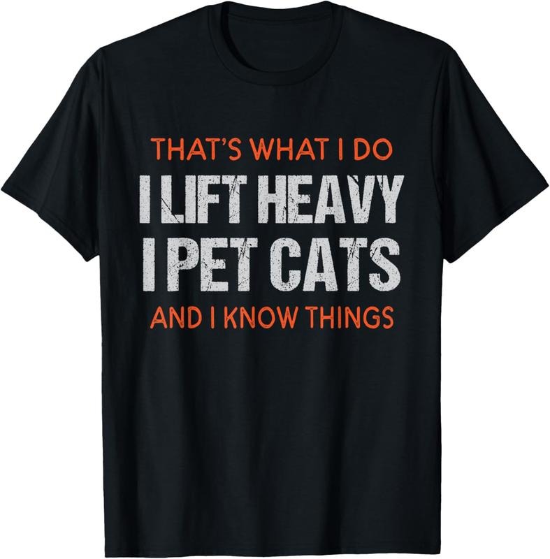 100% Cotton Funny Gym Workout Weightlifting Cat Animal Themed Saying T-Shirt Hoodie Sweatshirt | PrintMintTees.com
