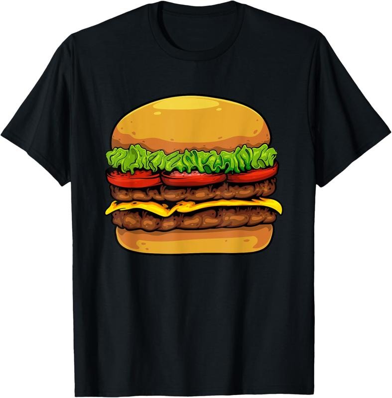 100% Cotton Funny Hamburger Art For  Men Women Cheeseburger Lover T-Shirt Hoodie, Sweatshirt | PrintMintTees.com