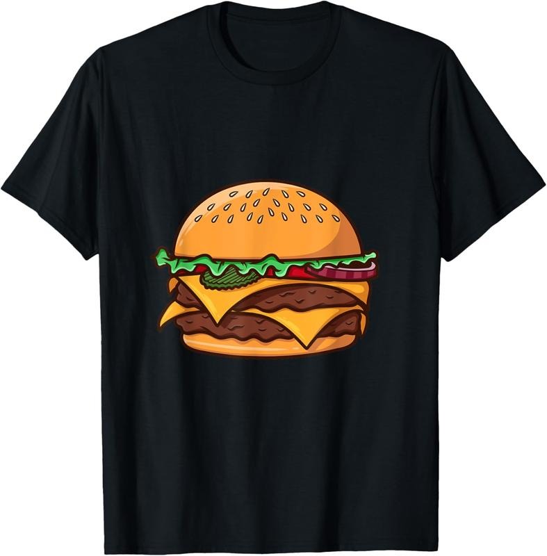100% Cotton Funny Hamburger Fast Food Lover T-Shirts, Hoodie, Sweatshirt