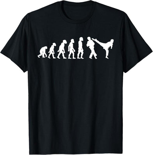 100% Cotton Funny Human Taekwondo Fighter Evolution Korean Sparring T-Shirt Hoodie Sweatshirt | PrintMintTees.com