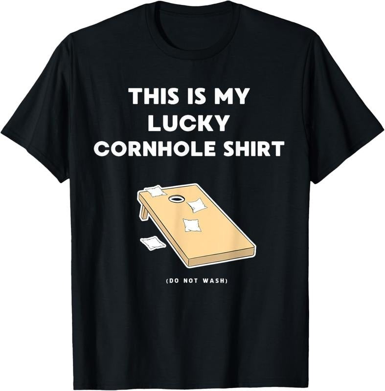100% Cotton Funny Lucky Cornhole T-Shirt | Corn Hole Xmas Gift Ideas T-Shirt Hoodie, Sweatshirt | PrintMintTees.com