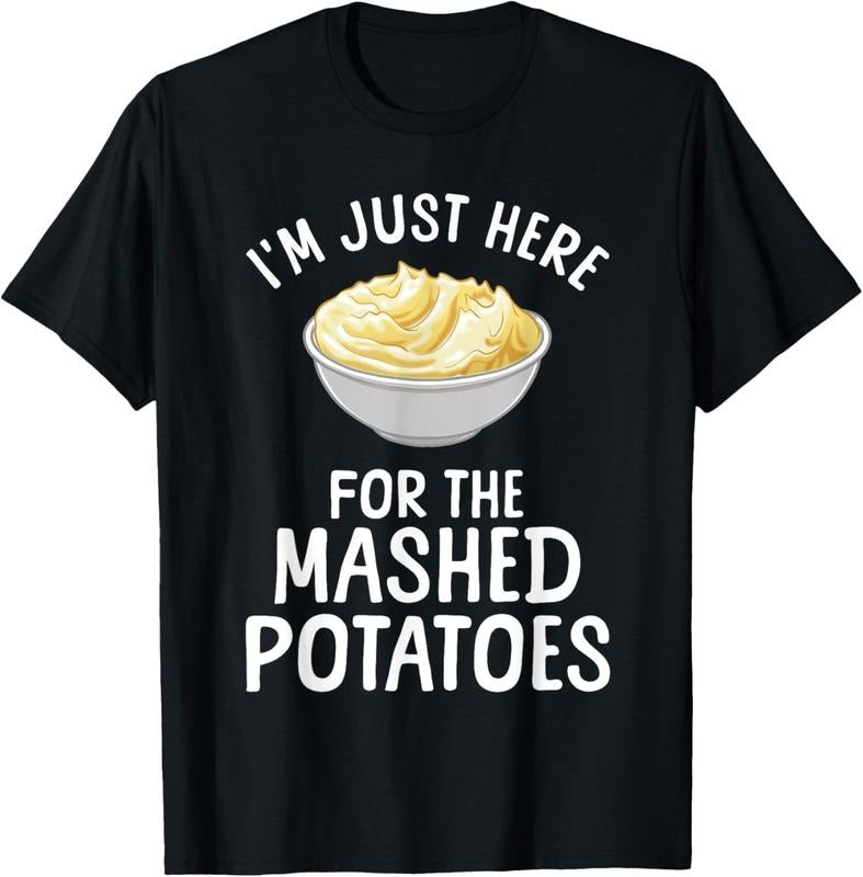 100% Cotton Funny Mashed Potato Art Food Mash Thanksgiving T-Shirts, Hoodie, Sweatshirt