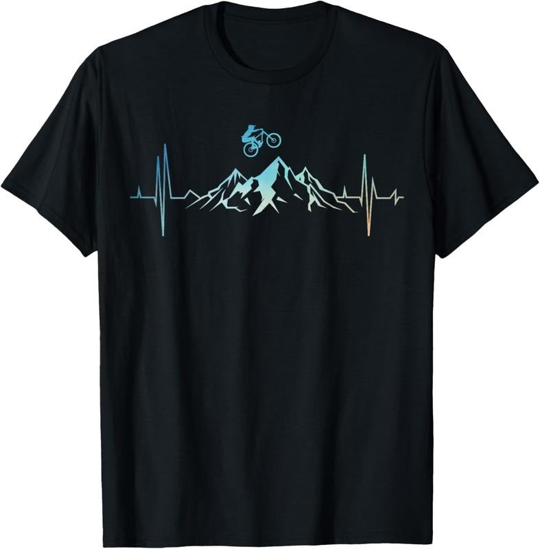 100% Cotton Funny Mountain Bike Art For Men Women MTB Mountain Biker T-Shirt Hoodie Sweatshirt | PrintMintTees.com