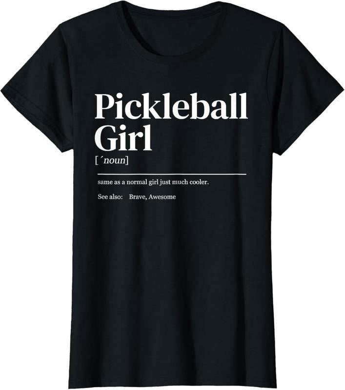 100% Cotton Funny Pickleball quote definition woman girl T-Shirt Hoodie Sweatshirt | PrintMintTees.com