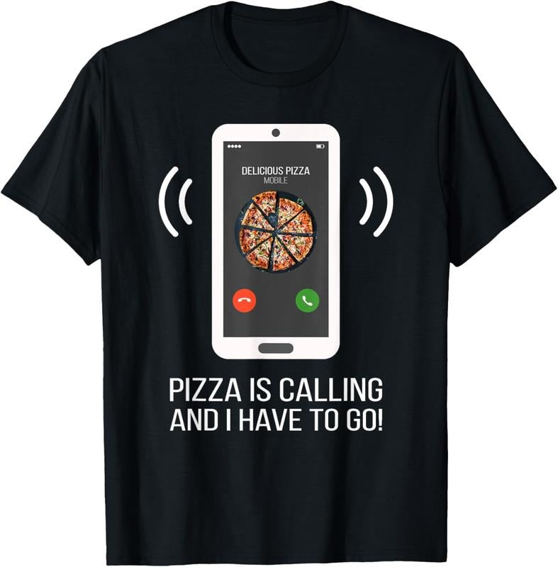 100% Cotton Funny Pizza Is Calling T-Shirt Hoodie Sweatshirt | PrintMintTees.com