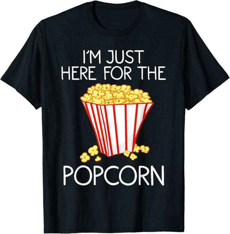 100% Cotton Funny Popcorn Movie Novelty Cute Snack Fan T-Shirts, Hoodie, Sweatshirt