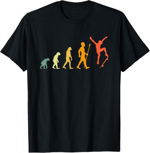 100% Cotton Funny Skateboard Youth Retro Vintage Gifts Skate Evolution T-Shirt Hoodie Sweatshirt | PrintMintTees.com