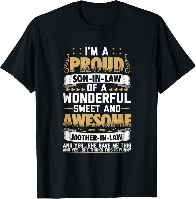 100% Cotton Funny Son In Law From Mother In Law T-Shirt Hoodie Sweatshirt | PrintMintTees.com